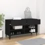 Mueble zapatero de madera contrachapada negro 102x35x55 cm de vidaXL, Zapateros y organizadores de calzado - Ref: Foro24-8128...