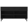 Mueble zapatero de madera contrachapada negro 102x35x55 cm de vidaXL, Zapateros y organizadores de calzado - Ref: Foro24-8128...