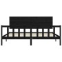 Estructura de cama con cabecero madera maciza negro 200x200 cm de vidaXL, Camas y somieres - Ref: Foro24-3193425, Precio: 220...