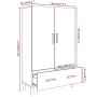 Aparador madera contrachapada roble Sonoma 70x31x115 cm de vidaXL, Aparadores - Ref: Foro24-812531, Precio: 95,25 €, Descuent...
