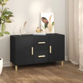 Black engineered wood sideboard 100x36x60 cm by vidaXL, Sideboards - Ref: Foro24-812511, Price: 84,05 €, Discount: %