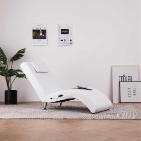 Diván de masaje con almohada de cuero sintético blanco en Divanes | Comprar online en Foru.es
