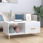 Mesa de centro madera contrachapada blanco brillo 89,5x50x40 cm de vidaXL, Mesas de centro - Ref: Foro24-812660, Precio: 65,6...