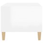 Mesa de centro madera contrachapada blanco brillo 89,5x50x40 cm de vidaXL, Mesas de centro - Ref: Foro24-812660, Precio: 65,6...
