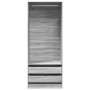 Armario de madera de ingeniería gris Sonoma 80x50x200 cm en Armarios roperos | Comprar online en Foru.es
