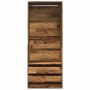 Armario de madera de ingeniería madera envejecida 80x50x200 cm en Armarios roperos | Comprar online en Foru.es