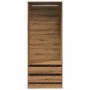 Armario de madera de ingeniería roble artesanal 80x50x200 cm en Armarios roperos | Comprar online en Foru.es