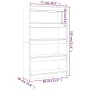 White engineered wood shelf/divider 80x30x135 cm by vidaXL, Bookcases and shelves - Ref: Foro24-811709, Price: 63,80 €, Disco...