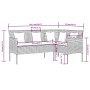 Set de sofás en forma de L 5 pzas cojines ratán sintético gris de vidaXL, Conjuntos de jardín - Ref: Foro24-318579, Precio: 3...