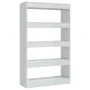 Glänzend weißes Holzwerkstoff-Regal/Unterteilungen 80x30x135 cm von vidaXL, Bücherregale und Regale - Ref: Foro24-811715, Pre...