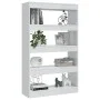 Glänzend weißes Holzwerkstoff-Regal/Unterteilungen 80x30x135 cm von vidaXL, Bücherregale und Regale - Ref: Foro24-811715, Pre...
