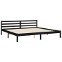 Estructura de cama con cabecero madera maciza negro 200x200 cm de vidaXL, Camas y somieres - Ref: Foro24-3194725, Precio: 172...