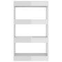 Estantería/divisor madera ingeniería blanco brillo 60x30x103 cm de vidaXL, Librerías y estanterías - Ref: Foro24-811661, Prec...