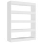 Estantería/divisor de espacios blanco 100x30x135 cm de vidaXL, Librerías y estanterías - Ref: Foro24-811754, Precio: 95,81 €,...