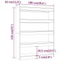 Estantería/divisor de espacios blanco 100x30x135 cm de vidaXL, Librerías y estanterías - Ref: Foro24-811754, Precio: 95,81 €,...