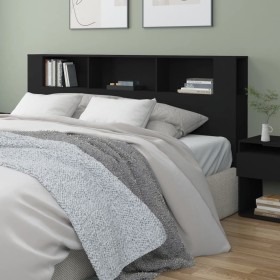 Mueble cabecero negro 200x18,5x104,5 cm de vidaXL, Cabeceros y pies de cama - Ref: Foro24-811953, Precio: 82,46 €, Descuento: %