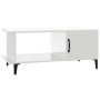 Mesa de centro madera contrachapada blanco brillo 90x50x40 cm de vidaXL, Mesas de centro - Ref: Foro24-812759, Precio: 47,93 ...