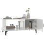 Mesa de centro madera contrachapada blanco brillo 90x50x40 cm de vidaXL, Mesas de centro - Ref: Foro24-812759, Precio: 47,93 ...