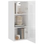 Armario de pared colgante blanco brillante 34,5x34x90 cm de vidaXL, Aparadores - Ref: Foro24-812453, Precio: 61,73 €, Descuen...