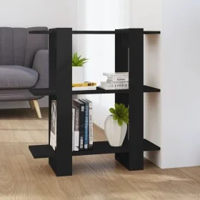 Estantería/divisor de espacios negro 80x30x87 cm de vidaXL, Librerías y estanterías - Ref: Foro24-811584, Precio: 46,89 €, De...
