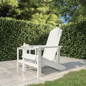Silla de jardín Adirondack HDPE blanca de vidaXL, Sillas de jardín - Ref: Foro24-318637, Precio: 169,55 €, Descuento: %