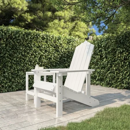 Silla de jardín Adirondack HDPE blanca de vidaXL, Sillas de jardín - Ref: Foro24-318637, Precio: 169,55 €, Descuento: %