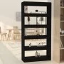 Black engineered wood shelf/divider 80x30x166 cm by vidaXL, Bookcases and shelves - Ref: Foro24-811719, Price: 79,17 €, Disco...