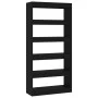 Black engineered wood shelf/divider 80x30x166 cm by vidaXL, Bookcases and shelves - Ref: Foro24-811719, Price: 79,17 €, Disco...
