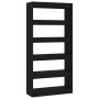 Estantería/divisor madera de ingeniería negro 80x30x166 cm de vidaXL, Librerías y estanterías - Ref: Foro24-811719, Precio: 8...
