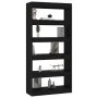 Black engineered wood shelf/divider 80x30x166 cm by vidaXL, Bookcases and shelves - Ref: Foro24-811719, Price: 79,17 €, Disco...