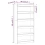 Black engineered wood shelf/divider 80x30x166 cm by vidaXL, Bookcases and shelves - Ref: Foro24-811719, Price: 79,17 €, Disco...