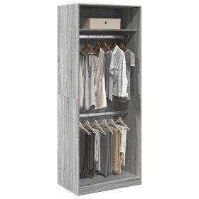 Armario de madera de ingeniería gris Sonoma 80x50x200 cm en Armarios roperos | Comprar online en Foru.es