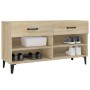 Mueble zapatero madera contrachapada roble Sonoma 102x35x55 cm de vidaXL, Zapateros y organizadores de calzado - Ref: Foro24-...