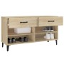 Mueble zapatero madera contrachapada roble Sonoma 102x35x55 cm de vidaXL, Zapateros y organizadores de calzado - Ref: Foro24-...