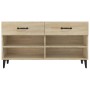 Mueble zapatero madera contrachapada roble Sonoma 102x35x55 cm de vidaXL, Zapateros y organizadores de calzado - Ref: Foro24-...