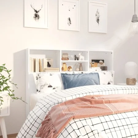 White headboard furniture 120x19x103.5 cm by vidaXL, Headboards and footboards - Ref: Foro24-811853, Price: 58,50 €, Discount: %