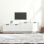 Mueble TV madera contrachapada blanco brillante 158,5x36x45 cm de vidaXL, Muebles TV - Ref: Foro24-811490, Precio: 84,76 €, D...