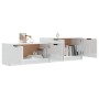 Mueble TV madera contrachapada blanco brillante 158,5x36x45 cm de vidaXL, Muebles TV - Ref: Foro24-811490, Precio: 84,76 €, D...