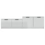 Mueble TV madera contrachapada blanco brillante 158,5x36x45 cm de vidaXL, Muebles TV - Ref: Foro24-811490, Precio: 84,76 €, D...