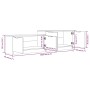 Mueble TV madera contrachapada blanco brillante 158,5x36x45 cm de vidaXL, Muebles TV - Ref: Foro24-811490, Precio: 84,76 €, D...