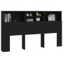 Mueble cabecero negro 180x19x103,5 cm de vidaXL, Cabeceros y pies de cama - Ref: Foro24-811881, Precio: 70,53 €, Descuento: %