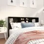 Mueble cabecero negro 180x19x103,5 cm de vidaXL, Cabeceros y pies de cama - Ref: Foro24-811881, Precio: 73,02 €, Descuento: %