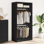 Armario de madera contrachapada negro 100x50x200 cm en Armarios roperos | Comprar online en Foru.es