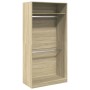 Armario madera contrachapada color roble Sonoma 100x50x200 cm en Armarios roperos | Comprar online en Foru.es