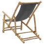 Silla de playa de bambú y lona gris oscuro de vidaXL, Sillas de jardín - Ref: Foro24-318595, Precio: 77,40 €, Descuento: %