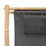 Silla de playa de bambú y lona gris oscuro de vidaXL, Sillas de jardín - Ref: Foro24-318595, Precio: 77,40 €, Descuento: %