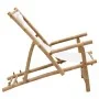 Silla de playa de bambú y lona blanco crema de vidaXL, Sillas de jardín - Ref: Foro24-318594, Precio: 54,09 €, Descuento: %