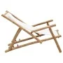 Silla de playa de bambú y lona blanco crema de vidaXL, Sillas de jardín - Ref: Foro24-318594, Precio: 54,09 €, Descuento: %
