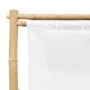 Silla de playa de bambú y lona blanco crema de vidaXL, Sillas de jardín - Ref: Foro24-318594, Precio: 54,09 €, Descuento: %