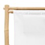 Silla de playa de bambú y lona blanco crema de vidaXL, Sillas de jardín - Ref: Foro24-318594, Precio: 54,57 €, Descuento: %